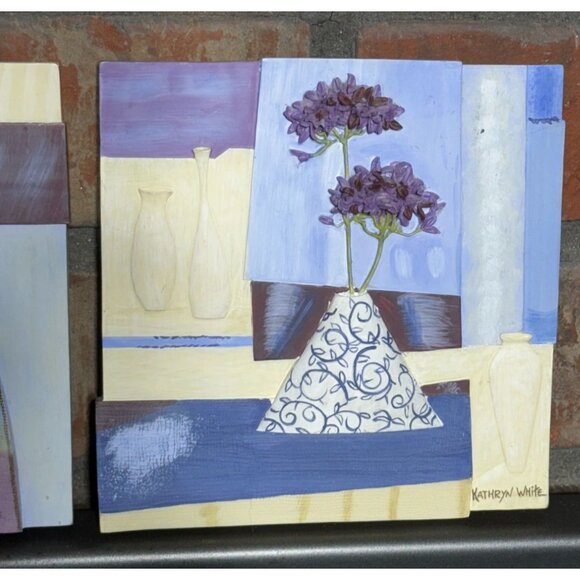 Kathryn White Decorative Resin 3D Art Plaques x 2 - Picture 5 of 7